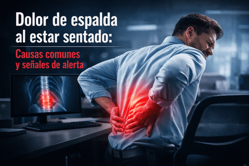 dolor de espalda al estar sentado postura oficina