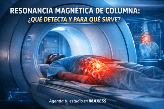 resonancia magnética de columna mostrando hernia discal y compresión nerviosa
