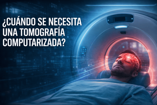 Paciente realizando tomografía computarizada con equipo médico avanzado