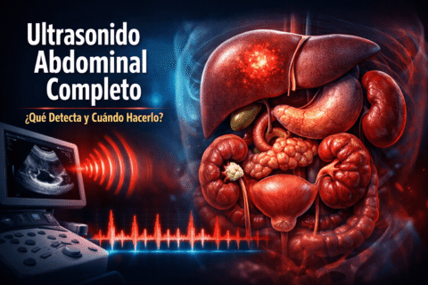ultrasonido abdominal completo evaluación de órganos internos