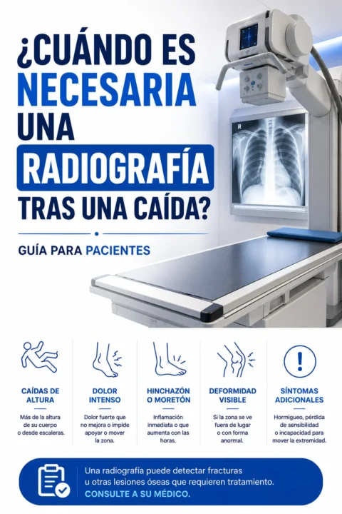 radiografía después de caída