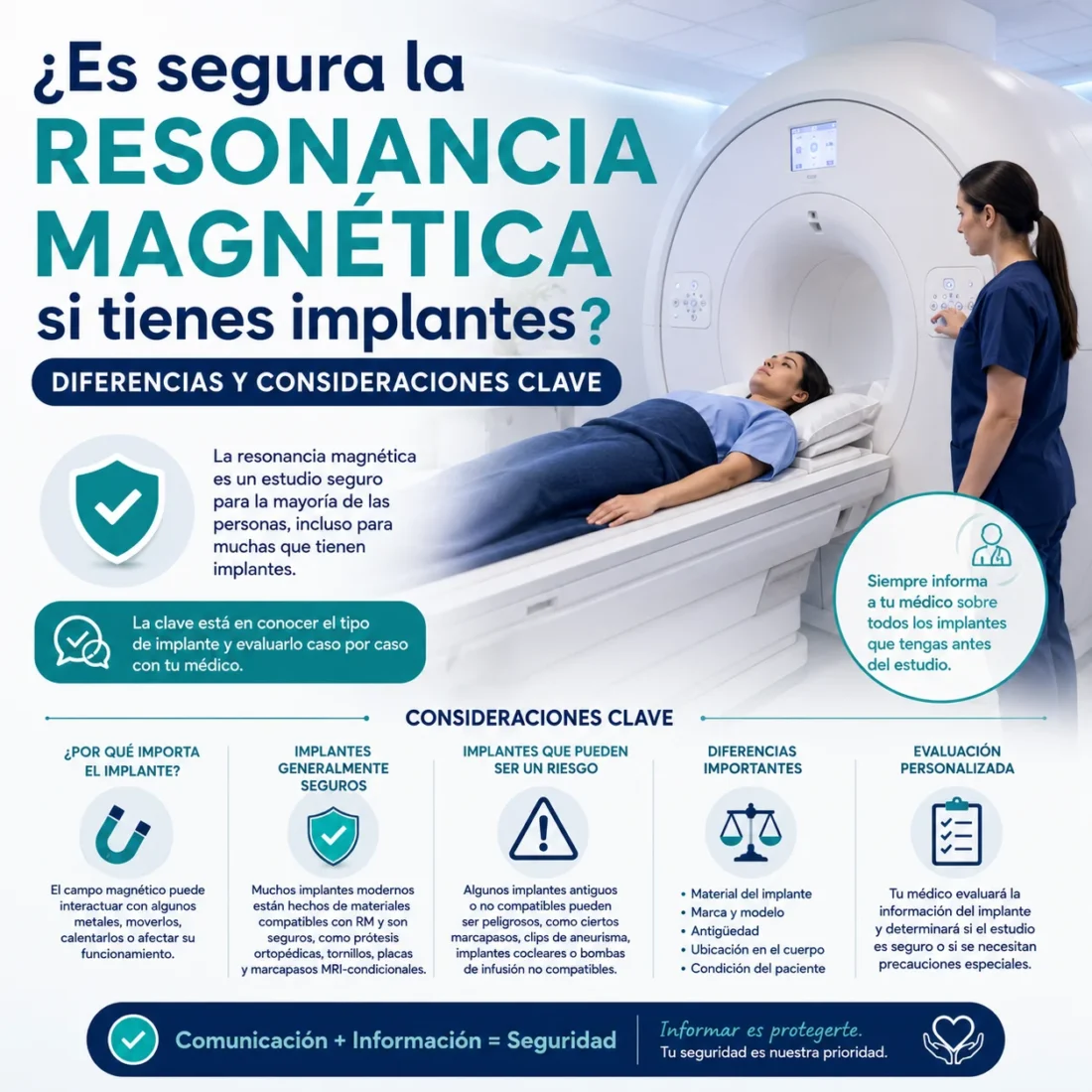 resonancia magnética implantes