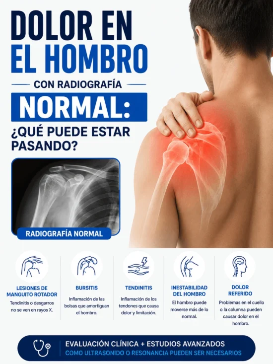 dolor hombro radiografía normal